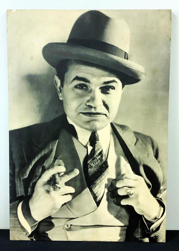 1960s Personality Poster - Edward G. Robinson, Custom Mounted On Stabilized