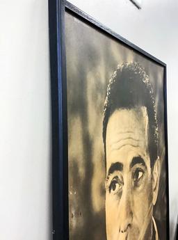 1960s Personality Poster - Humphrey Bogart, Custom Mounted On Stabilized Ha