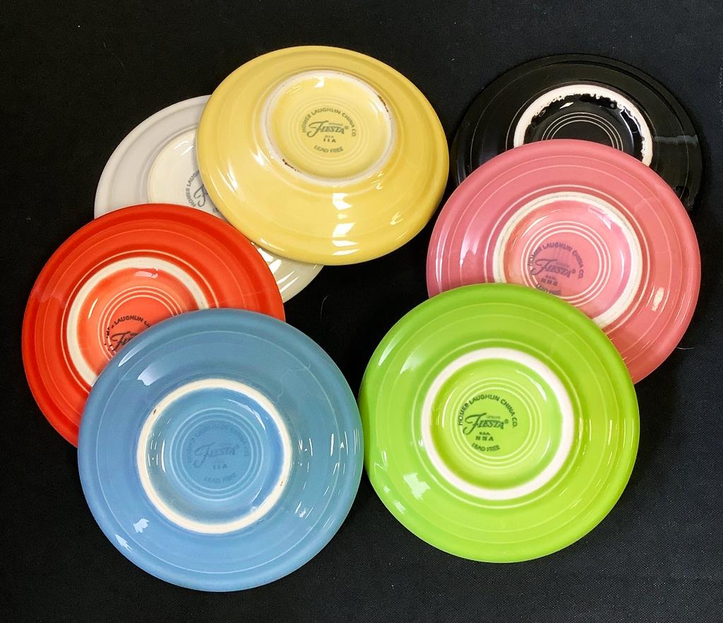 7 Vintage Fiestaware Demitasse Cup & Saucer Sets