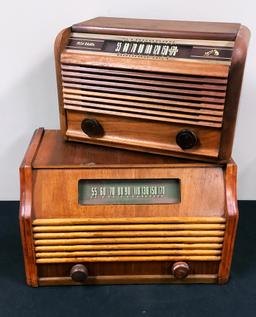 Air King Tube Radio - Model 4603, 14"x8"x9", No Cord;     RCA Victor Tube R