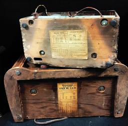 Firestone Radio - Wood Case, Model 4A20, 16"x9"x10";     RCA Victor Radio -