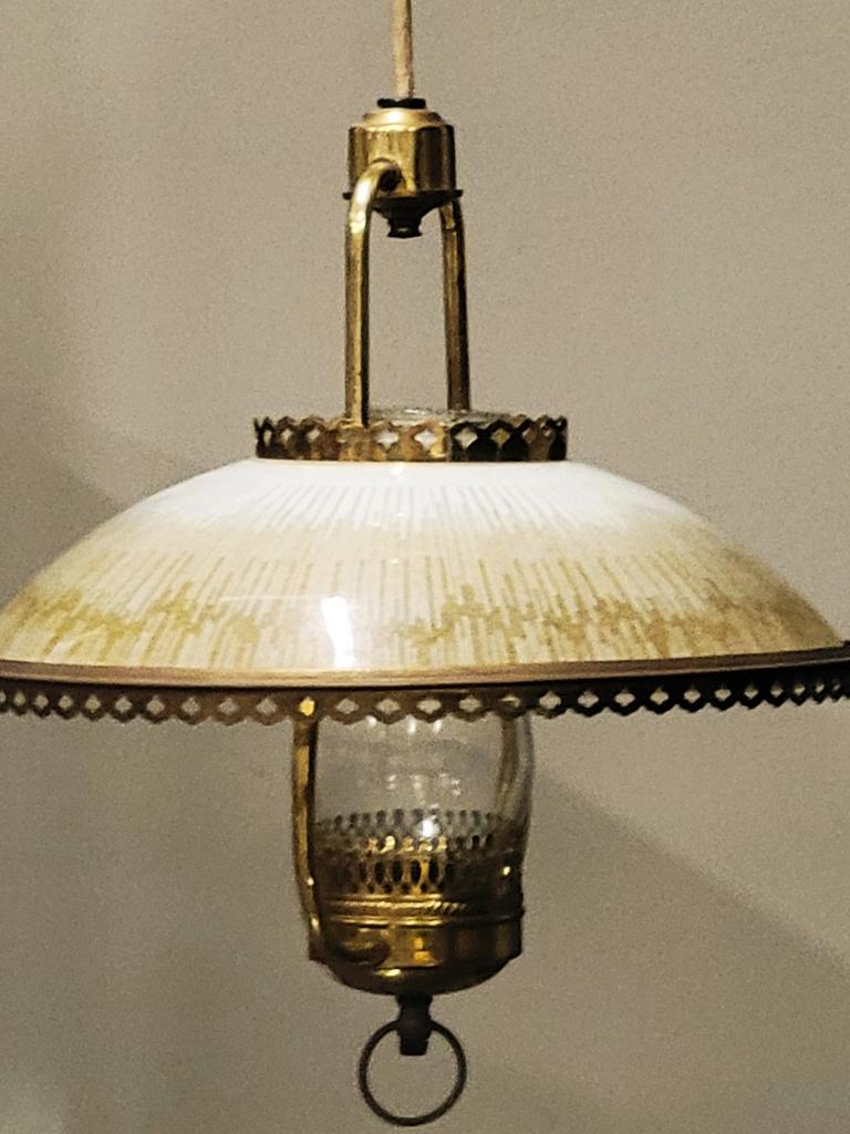 Mid-Century Pull Light Fixture - 15"