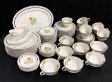Large Set Ivory Lamberton Scammell China - 7 Double-Handled Soup Bowls, 12