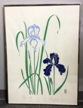 P. Chu Serigraph - Iris, 88/500, Ed V, Signed Lower Right, Framed W/ Glass,
