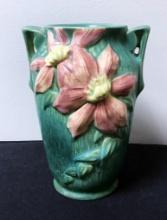 Roseville Pottery Clematis Vase - #105, 7"