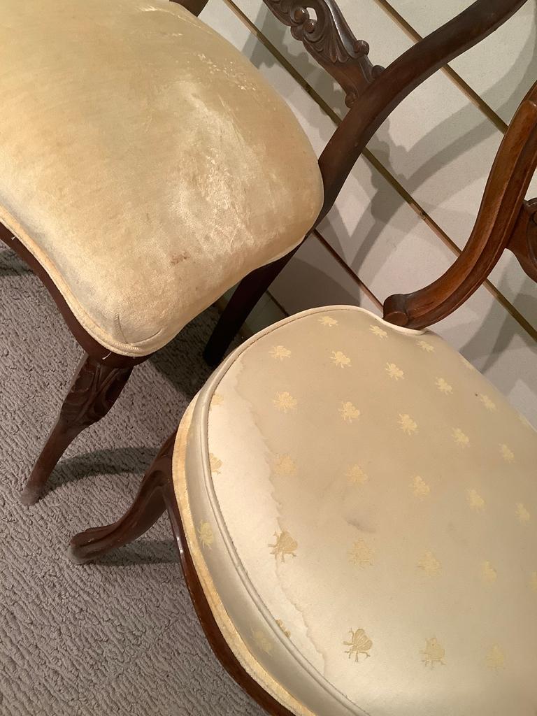 4 Victorian Walnut Side Chairs - Circa 1800s, 34"x18" - LOCAL PICKUP OR BUY