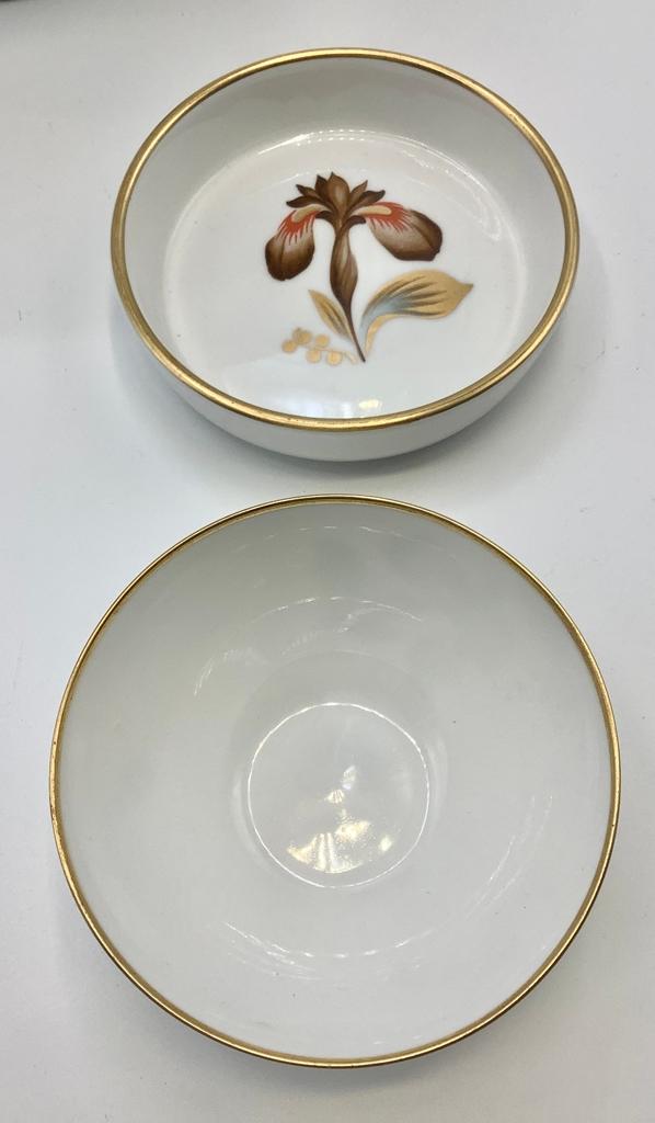 Royal Copenhagen - Brown Iris, Includes: (7 Small Dishes, Tall Compote - 8¼