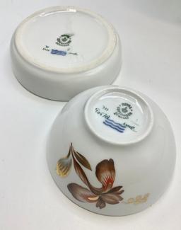 Royal Copenhagen - Brown Iris, Includes: (7 Small Dishes, Tall Compote - 8¼