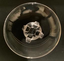 Steuben Crystal Bowl - Raised On 4 Scroll Feet, 8"