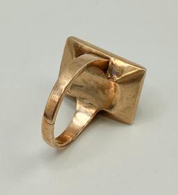 Vintage Cameo Ring - 14kt Tested (unmarked), Size 6, Total Weight 6.8 G, No
