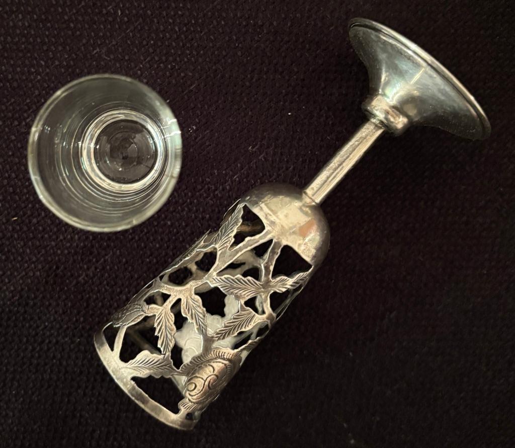 8 Sterling Cordial Stems - W/ Removable Inserts, 4", 1 As Found