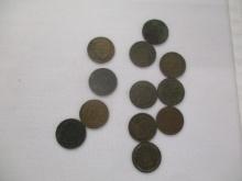 US Indian Head Cents 1890, 1894, 1900, 1901 (2), 1902, 1907 (2), 1909 (2), 2 poor difficult to date