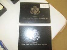 US Mint Premier Silver Proof Sets 1992 & 1995