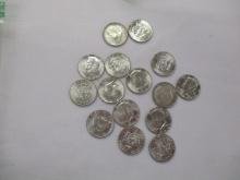 US Kennedy Half Dollars 1964 15 coins