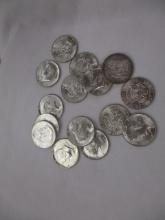 US Kennedy Half Dollars 1964 15 coins