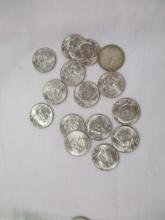 US Kennedy Half Dollars 1964 15 coins