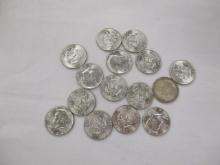 US Kennedy Half Dollars 1964 15 coins