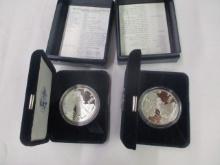 American Eagle Proof Silver 1 oz 2001 & 2002