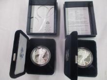 American Eagle Proof Silver 1 oz Coins 2005 & 2006