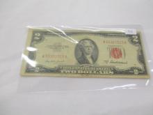 US Currency $2.00 Bills 1953A- Red Seal