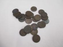 US Indian Head Cents 1880-1889 30 coins