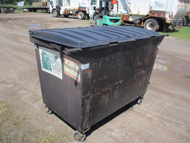 2 Yard steel end load dumpster, used w/ normal wear & tear