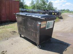 2 Yard steel end load dumpster, used w/ normal wear & tear