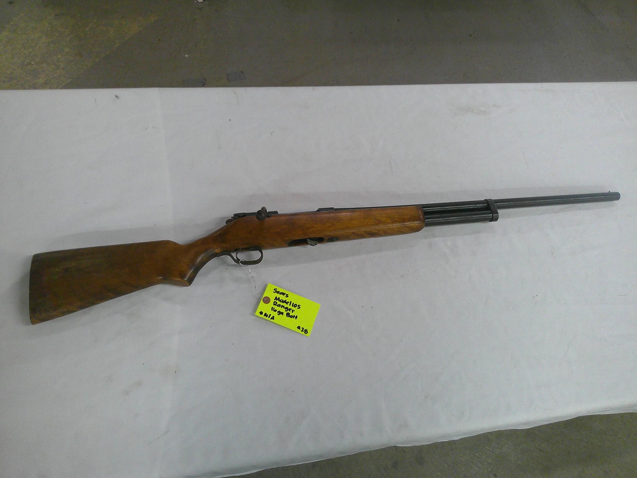 Sears model 105 Ranger 16 GA bolt action parts missing ser. N/A