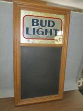 Bud Light Beer Mirro and Chalk Board
