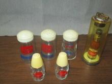 Schmidt Beer Sat and Pepper Shakers and Lighter