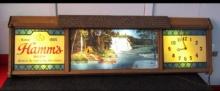 Hamm's Beer Water Fall Lighted Clock Advertising