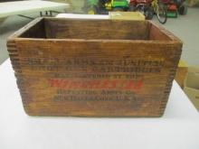 Winchester wooden ammo box