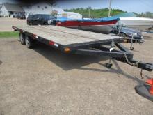 7x18 tandem axle flatbed trailer