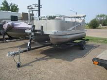 2022 Forester fisherman 14 FT pontoon w/ 30 HP Honda OB motor