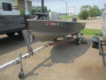 1992 Fisher 14 FT fishing boat w/ 25 HP Evinrude OB motor, trolling motor, on good trailer