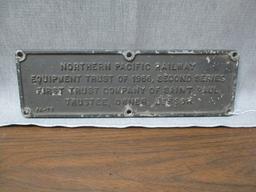 Northern Pacific Railroad Equipment Trust of 1966 Second Series Metal Sign - 16" x 5"