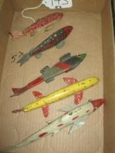 5- MN Wood Fish Decoys - 9", 8", 7:, 6:, 5.5"