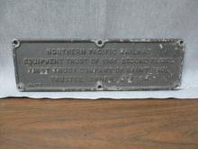 Northern Pacific Railroad Equipment Trust of 1966 Second Series Metal Sign - 16" x 5"