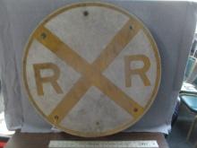 Railroad Crossing Metal Sign - 36" Dia. - PICK UP ONLY