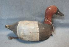 Wisconsin Canvasback duck decoy