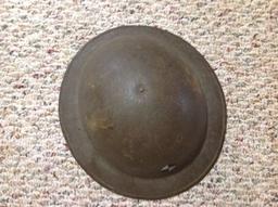Original Outstanding Ww1 Doughboy Military Helmet Og Paint Unit Marked