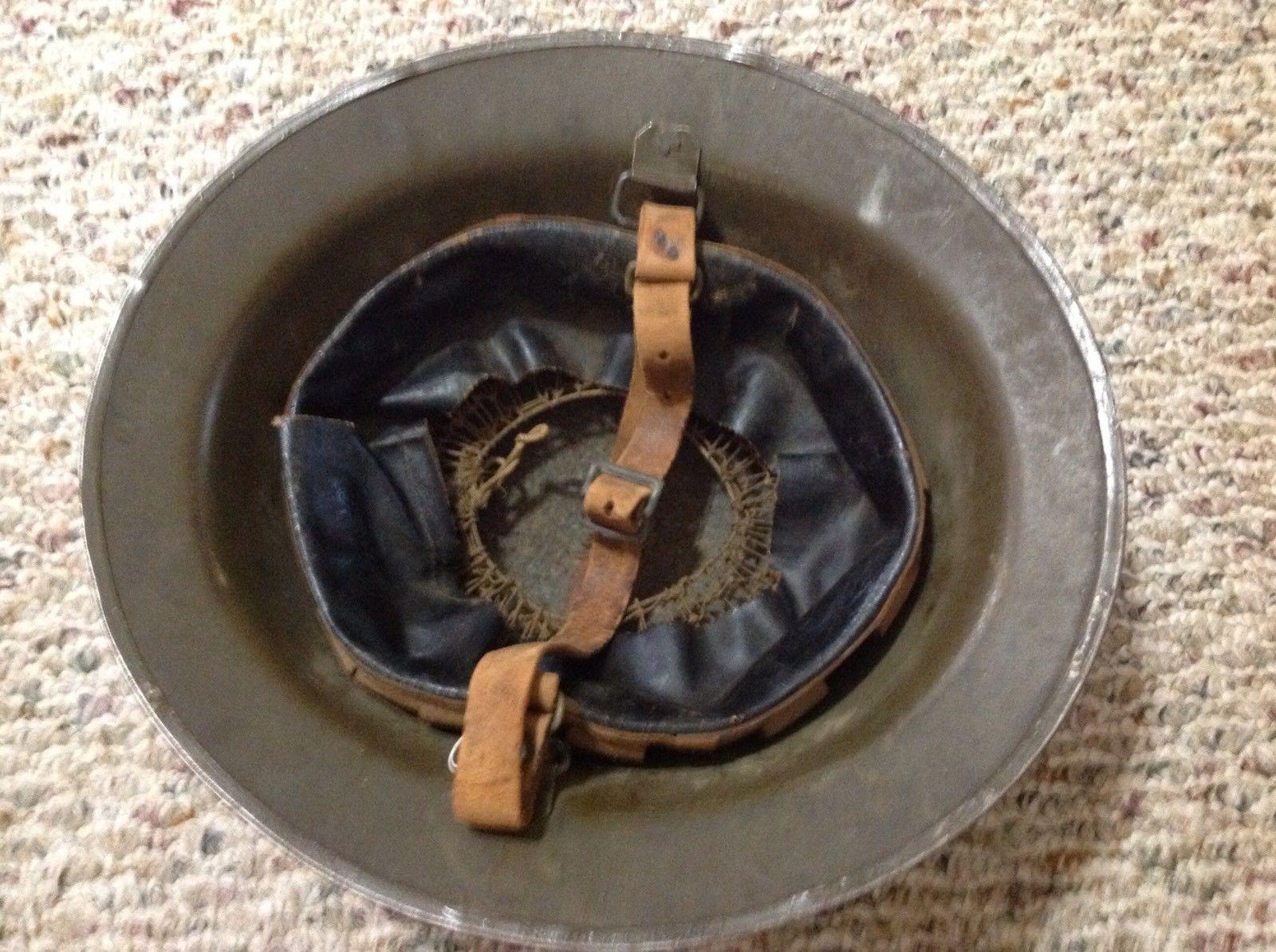 Original Outstanding Ww1 Doughboy Military Helmet Og Paint Unit Marked