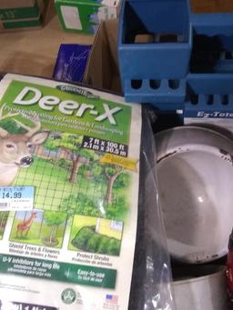 BL-EZ-Tote Caddy, Dog Bowls, Barrel Bank, Netting For Garden-NIP