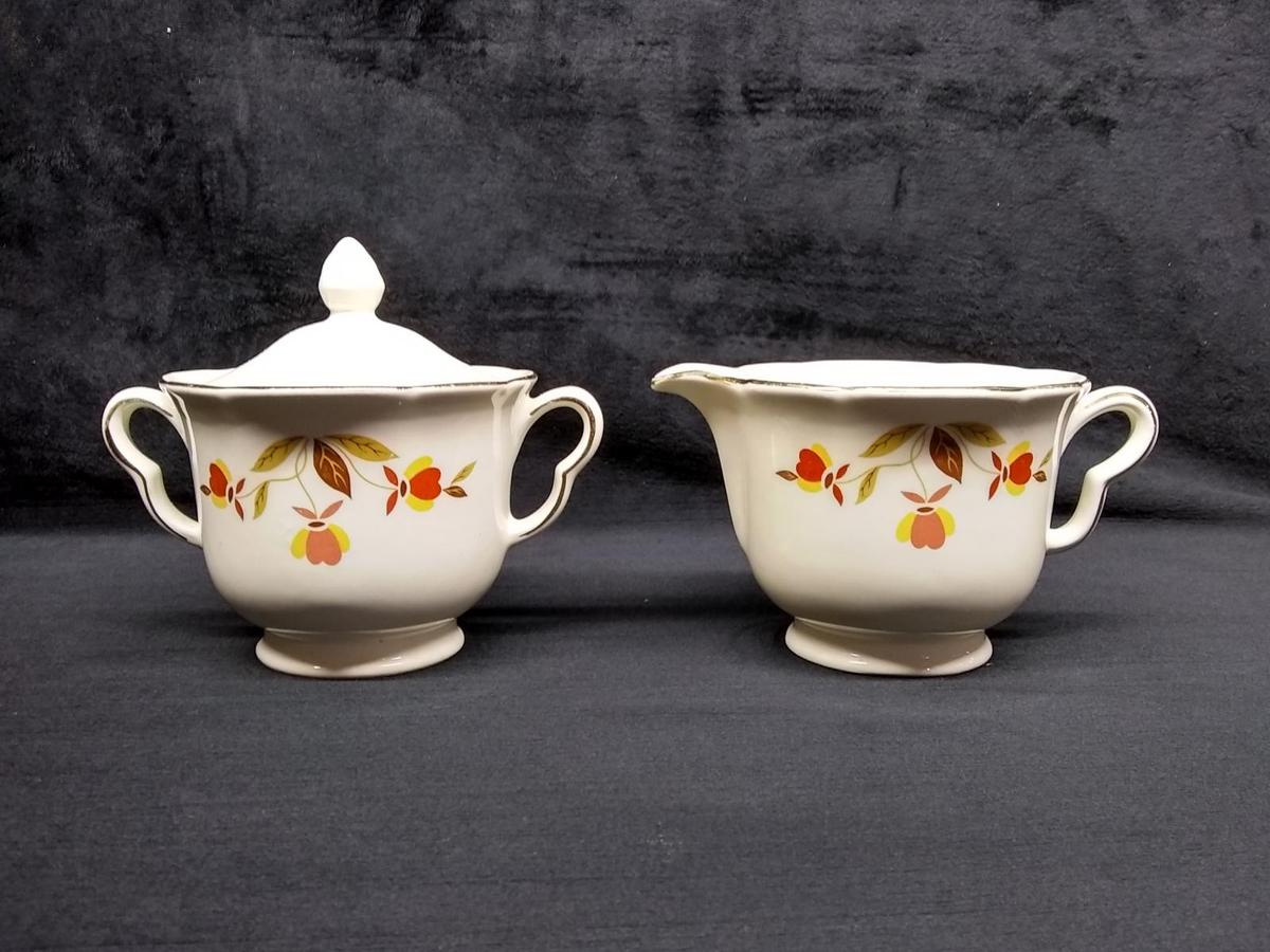 Superior Hall Jewel T China-Sugar and Creamer