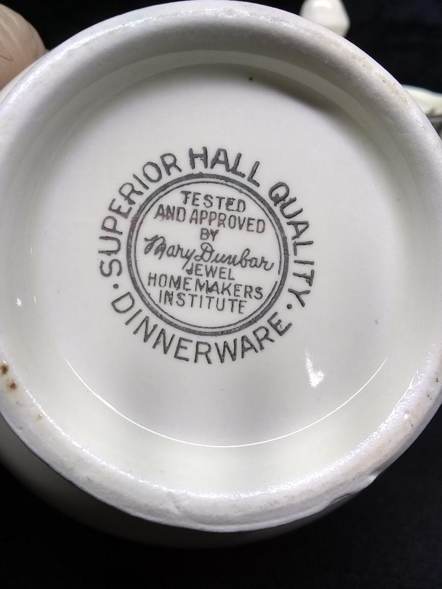 Superior Hall Jewel T China-Sugar and Creamer