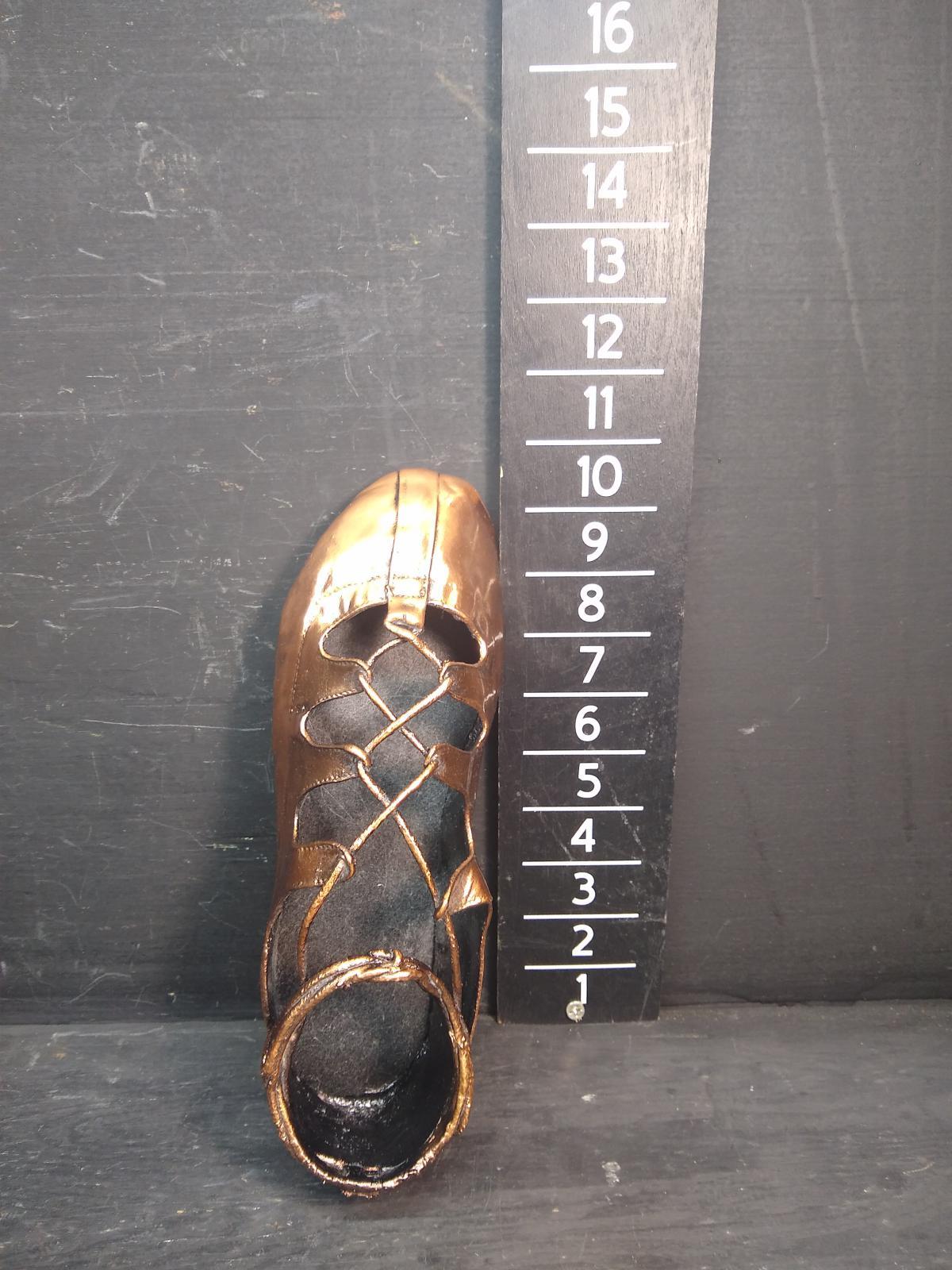 Pair Bronzed Dancing Shoes