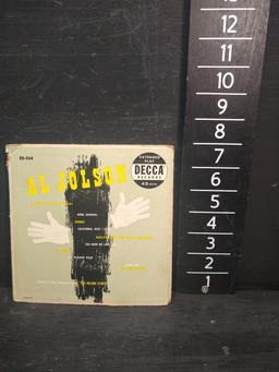 Vintage Al Jolson Double 45 Record Album by Deca Records