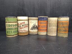 Collection 6 Vintage Edison Records