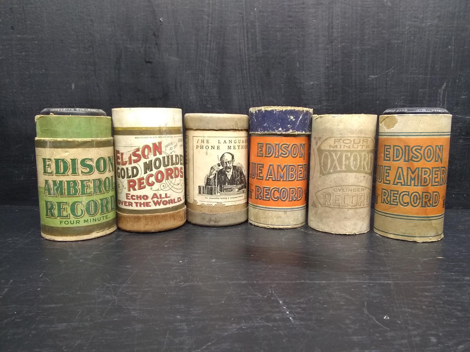 Collection 6 Vintage Edison Records