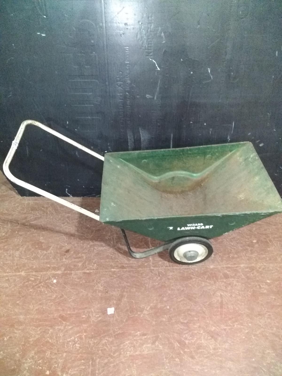 Vintage Metal Wizard Lawn Cart